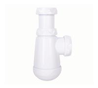 Cofan Sifón Botella Corto Extensible 15-75 mm para Lavabo y Fregadero, Salida Horizontal Ajustable Ø32-40 mm