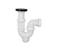 Cofan Sifón curvo – Salida Ø40 mm, Racor 1 1/2" x70, Válvula lavabo/bidé, Polipropileno, Junta Ø32