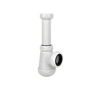 Cofan Sifón de botella corto extensible Racor 1 1/4" Salida 40 mm Junta cónica Ø32 mm Válvula Ø70 PP