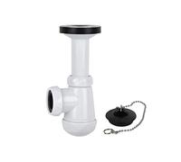 Cofan Sifón botella corto extensible – Racor 1"1/4, salida 40 mm, junta Ø32, válvula Ø70 – PP