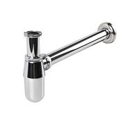 Cofan Sifón de botella cromado extensible, salida horizontal 330 mm Ø32 mm, rosca 1" 1/4