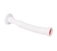 Cofan Sifón Flexible y Extensible para Desagüe 300-720 mm, Tubo Universal Blanco con Salida Ø32-40 mm, Tubo Desagüe Ajustable 1 1/2", Adecuado para Lavabo y Fregadero, Incluye Embellecedor º