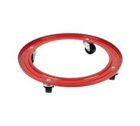 Cofan Soporte metálico con 4 ruedas para Bombona de Butano | Resistente hasta 50 kg | Porta bombonas en color rojo | Venta Unitaria