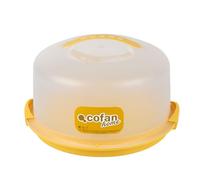 Cofan Tartera circular amarilla – 34,5 x 18,5 cm – con asa y tapa