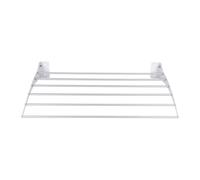 Cofan Tendedero de pared abatible | 6 varillas de aluminio | Área de tendido: 4,5 m | Color: blanco | Longitud: 75 cm | Compacto, resistente y plegable