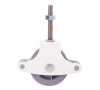 Cofan Tendedero de Ropa de 2 Poleas | Acero cincado Pintado de Epoxi Blanco | Medida Roldana: Ø4 cm | Ideal para Cuerdas Entre Ø3-6 mm para Patios, Balcones y azoteas