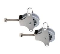 Cofan Tendedero de Ropa de 2 Poleas | Acero Inoxidable 304 | Medida Roldana: Ø4 cm | Ideal para Cuerdas Entre Ø3-6 mm para Patios, Balcones y azoteas