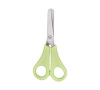 Cofan Tijeras escolares punta redonda 13,3 cm Verde – Acero inoxidable con escala de medición