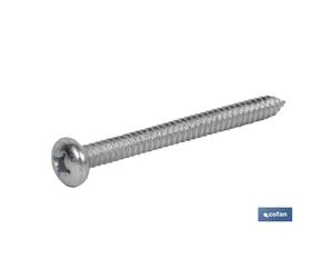 Cofan Tornillo Roscachapa DIN-7981 Cabeza Cilindrica Abombada Mortaja Philips Zincado 500 UNIDADES