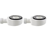 Cofan Válvula Sifónica Extraplana para Plato de Ducha |Salida de Ø40 mm | Junta cónica reductora de Ø32 mm | Sin Embellecedor (Paquete de 2)
