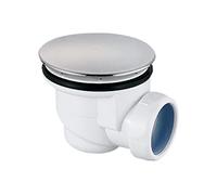 Cofan Válvula sifónica para plato de ducha Ø60, salida Ø40 mm, junta Ø32 mm, embellecedor cromado