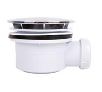 Cofan Válvula Sifónica para Plato de ducha, Orificio de Ø90 mm, Salida de Ø40 mm, Embellecedor Cromado, Junta Cónica Reductora de Ø32 mm