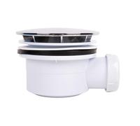 Cofan Válvula Sifónica Plato ducha, Orificio Ø90mm, Salida Ø40mm, Embellecedor Cromado, Junta Cónica Reductora Ø32mm