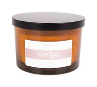 Cofan Vela aromática Cookie de larga duración | 3 mechas | Cera de soja | Aroma canela napolitana | Vaso de vidrio ámbar
