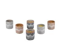 Cofan Velas de citronela con aroma cítrico y recipiente decorativo – 35 h – Pack 6 (amarillo)
