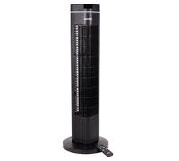 Cofan Ventilador de Torre Negro con Control Remoto | Temporizador 8 Horas | 3 Velocidades y 3 Modos de Viento