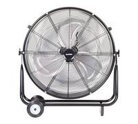 Cofan Ventilador Industrial de Suelo 124 W, 60 cm, 3 Velocidades, 3 Aspas de Aluminio de Alta Resistencia, Asas y Ruedas Incluidas, Motor Potente, Negro