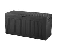 Cofre de almacenaje jardin Keter 270L terraza patio balcon con ruedas y asas