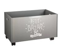 Atmosphera Caja de juguetes Box Storage Plateado con ruedas para niños