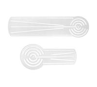 COHEALI 2 Piezas Regla de Mandala de Acrílico Transparente Contornos Ergonómicos para Dibujo Artístico y Proyectos Escolares, Herramienta Fiable para Estudiantes y Artistas