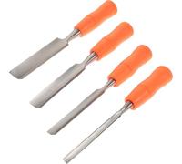 COHEALI 4 Piezas Formones para Tallar Madera de Acero con Mango Ergonómico de Madera Accesorios para Carpinteros y Artistas Herramientas para Tallado Manual y Profesional