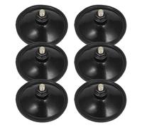 COHEALI 6 Piezas Almohadilla para Patas de Muebles de PVC Negro Tornillo y Tuerca, Niveladores Reutilizables para Escritorio y Vitrinas, Protección para Paredes en Hogar y Cocina