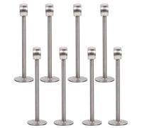 COHEALI 8 Piezas Gancho de Techo para Barra de Cortina Soporte para Barra de Armario Acero Inoxidable Plata Silencioso Resistente Uso Profesional y Personal