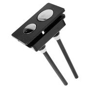 COHEALI Botón Pulsador Rectangular de Abs Alta Dureza para Tanque de Inodoro Negro y Fácil Instalación para Recambio de Cisterna Doble Descarga