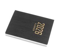 COHEALI Planificador Diario A7 2026 de Bolsillo en Inglés Negro | Diseño Mensual y Semanal, Papel Grueso, Cubierta PU Suave, para Oficina y Escuela