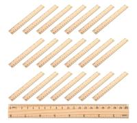 COHEALI Reglas de Madera Multifunción 20 Cm 20 Unidades para Dibujo, Medición y Manualidades Escolares, Graduación Doble Cara Clara, Material Natural para Uso Doméstico y Educativo