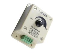 COHEALI Regulador de Intensidad Manual Pwm para LED 12v 8a Perilla Ergonómica y Carcasa de Plástico Blanco para Control de Luz en Interiores