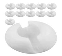 COHEALI Topes para Cadena de Cuentas de Cortinas y Persianas Enrollables, Juego de 12 Piezas en Plástico Blanco, Accesorios para Cubrir Ventanas y Mejorar Durabilidad
