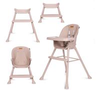 COIL, silla de bebé 4 en 1, trona, ajustable, con bandeja extraíble, antideslizante, para bebés de 6 a 36 meses, con arnés de 5 puntos, trona para bebé, capacidad de carga hasta 15 kg/30 kg, color ros