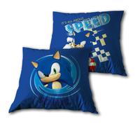 Cojín Cuadrado de 35*35 cm con Estampado de Sonic, Tejido de Microfibra de Alta Calidad,