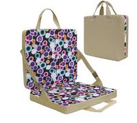 Cojín de asiento de estadio, almohadilla de asiento portátil Oxford 600D para exteriores, ligera, plegable, cojín ergonómico para contorno del cuerpo, cómodo cojín de asiento de viaje