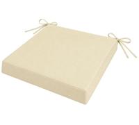 CLP Cojin para Silla de Jardin Sibell o Kiran, Asiento 5 cm, Tejido Oxford 600D con Cremallera, para Asientos de 36-40 cm Color Crema
