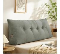 Cojín de cabecera para Dormitorio Individual XL, sin Clavos, Soporte Lumbar para Lectura, almohadón Acolchado para diván. (39.37x15.75in)