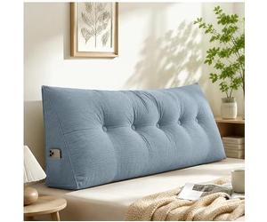Cojín de cabecera para Dormitorio Individual XL, sin Clavos, Soporte Lumbar para Lectura, almohadón Acolchado para diván. (23.62x15.75in)