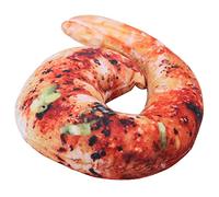 Cojín de Comida de Imitación, Almohada, Juguetes de Peluche Suaves para Dormitorio, Viaje, Decoración de Oficina, Regalo para Adultos y Niños (Almohada de Camarones a la Plancha)