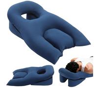 Cojín de masaje con agujero para la cabeza, cojín facial para dormir, cojín facial con base hueca, almohada para dormir boca abajo, cojín para masaje para cama, ojos y pacientes, monedas, 63 x 25 x 45