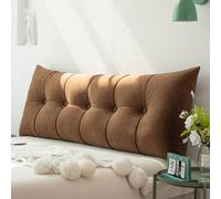Cojín de respaldo de lujo para cama King, almohada de lectura para cabecero, cojín triangular para mesita de noche, respaldo de sofá extra suave para ver la televisión o juegos, 200 cm (120 x 55 x 20