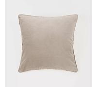 Cojín de Terciopelo y Algodón en Gris Claro - Funda y Relleno Incluidos - Disponible en Tamaños 45x45cm y 60x60cm - Elegancia y Confort para tu Hogar - Añade un Toque de Sofisticación a tu Espacio con