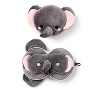 Cojín de viaje con máscara Relaxeazzz - Janu el Elefante - Animales dulces