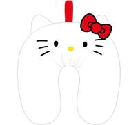 Cojín de Viaje Hello Kitty Infantil en Forma de U, Almohada Cervical Suave con Orejitas 3D, Lavable, Diseño Ergonómico para Coche y Avión