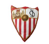 Cojín Escudo 3D Sevilla FC Velvet con Relleno - Impresión a Todo Color, Máxima Calidad, Regalo para Sevilistas ASDITEX TEXTILES SL