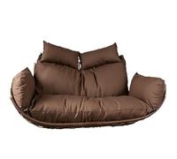 Cojín grueso para silla colgante Cojín para Silla de Columpio，Marrón | Cojín para Cesta Colgante, Almohadillas para columpio suspendido doble, cojín para silla de jardín con almohada