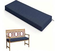 Cojín Impermeable para Banco de Interior Y Exterior Resistente A La Decoloración para Muebles de Patio con Lazos Antideslizante con Funda Extraíble Cojín para Banco Columpio de Jardín Porche Sofá