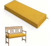 Cojín Impermeable para Banco de Interior Y Exterior Resistente A La Decoloración para Muebles de Patio con Lazos Antideslizante con Funda Extraíble Cojín para Banco Columpio de Jardín Porche Sofá