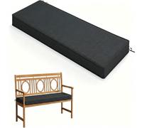 Cojín Impermeable para Banco de Interior Y Exterior Resistente A La Decoloración para Muebles de Patio con Lazos Antideslizante con Funda Extraíble Cojín para Banco Columpio de Jardín Porche Sofá