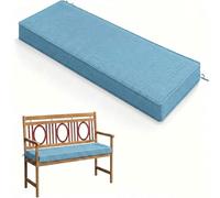 Cojín Impermeable para Banco de Interior Y Exterior Resistente A La Decoloración para Muebles de Patio con Lazos Antideslizante con Funda Extraíble Cojín para Banco Columpio de Jardín Porche Sofá